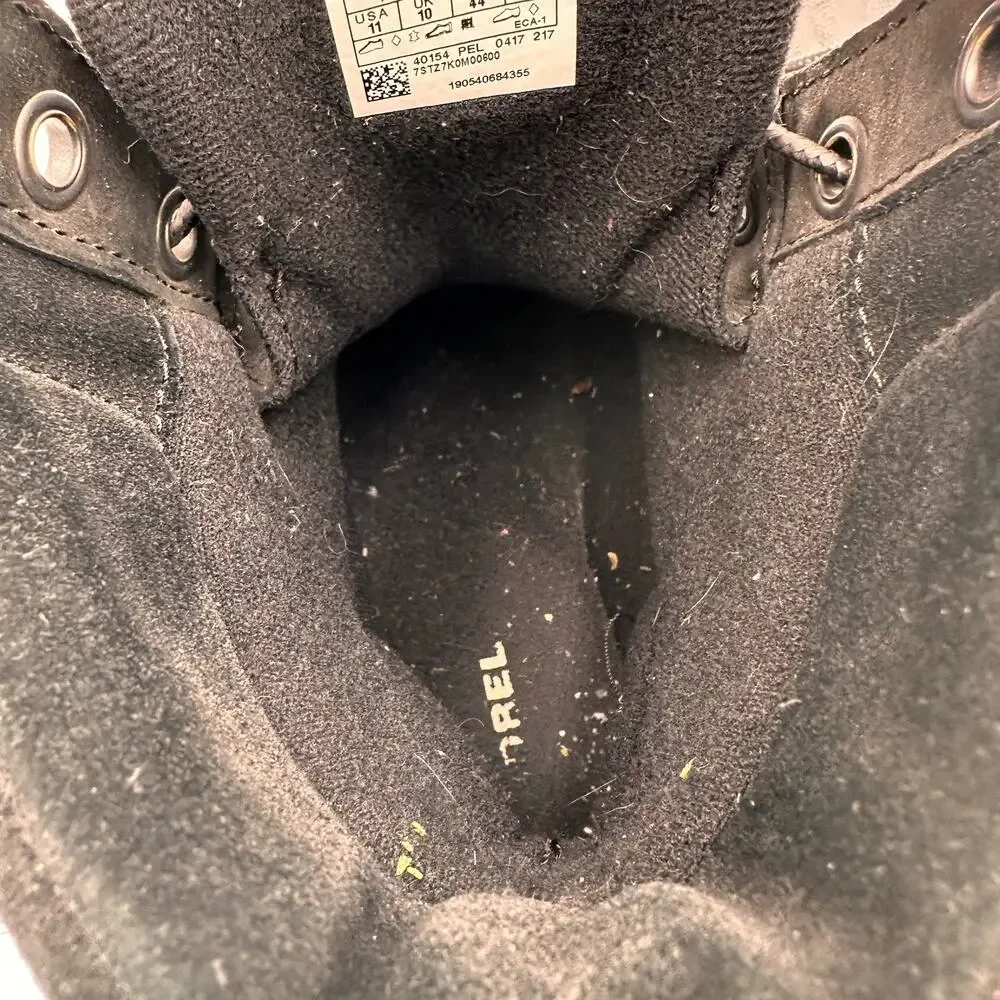 Sorel Men's Black Cheyanne II Lace Duck Boots Size 11
